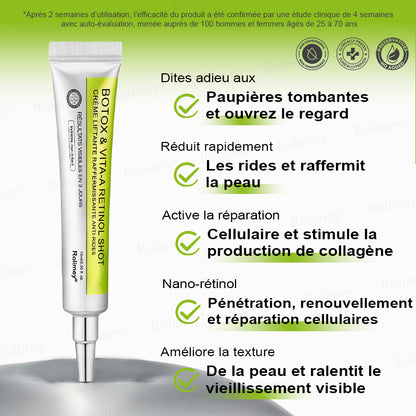 🌿👨‍⚕️💫Fabriqué et expédié depuis la France 🇫🇷 💫Rolimey® Crème Liftante Effet Botox & Vita-A Retinol Shot- Dernier jour de promotion – 70% de réduction