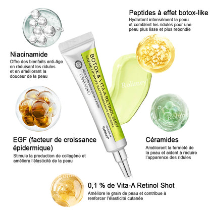 🌿👨‍⚕️💫Fabriqué et expédié depuis la France 🇫🇷 💫Rolimey® Crème Liftante Effet Botox & Vita-A Retinol Shot- Dernier jour de promotion – 70% de réduction