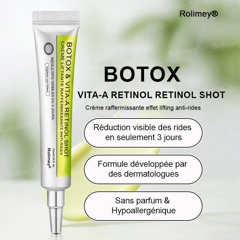 🌿👨‍⚕️💫Fabriqué et expédié depuis la France 🇫🇷 💫Rolimey® Crème Liftante Effet Botox & Vita-A Retinol Shot- Dernier jour de promotion – 70% de réduction